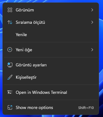 Windows 11 Right Click Refresh, Windows 11 Sağ Tık Yenile Butonu