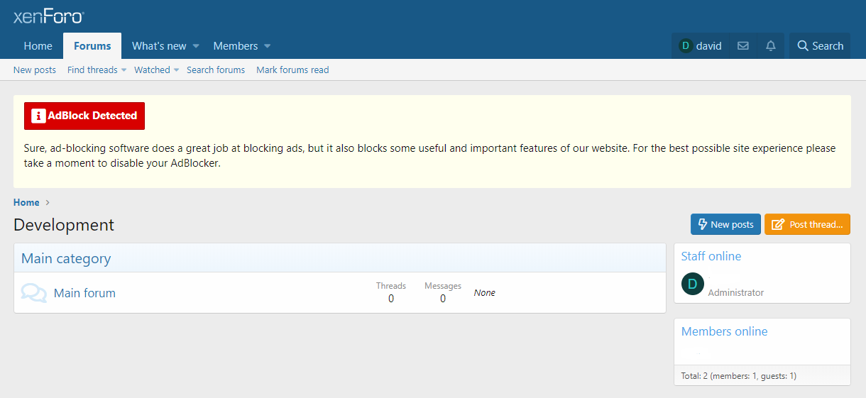 Adblock Addon Xenforo