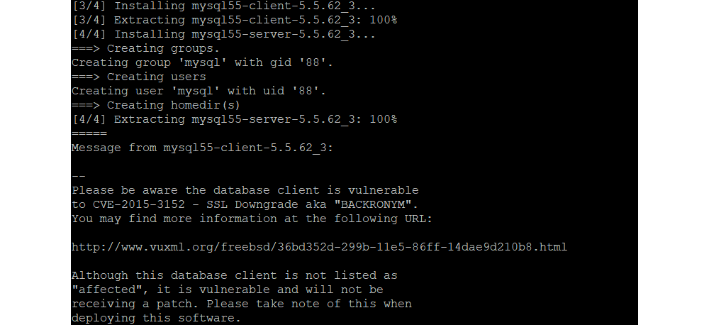 FreeBSD Mysql 5.5 - 5.6 Kurulumu - Sadece1