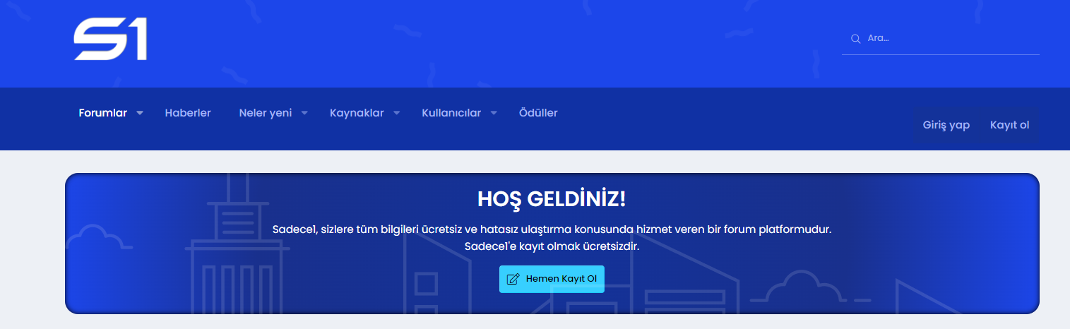 Sadece 1 Hoş geldiniz.