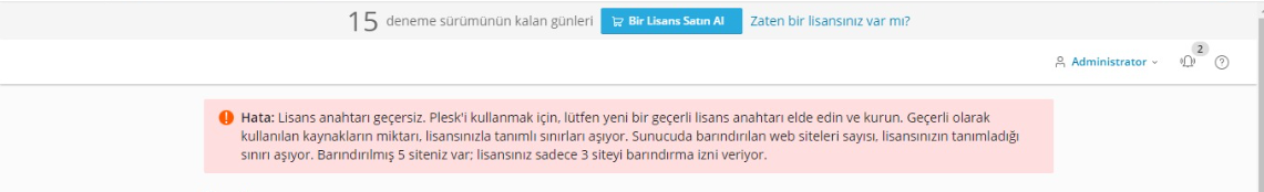 Plesk Panel de Yeni Dönem Kısıtlı Free Lisans Güncellemesi Geldi