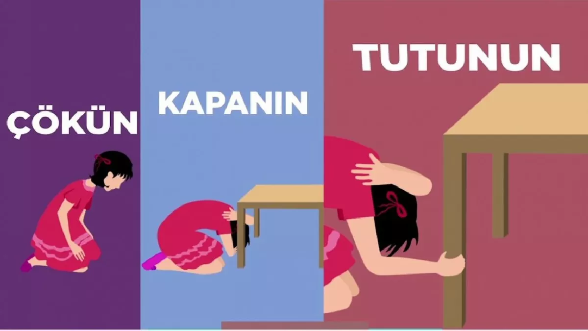 Depremden Nasıl Korunulur ? Çök Kapan Tutun Nedir ?