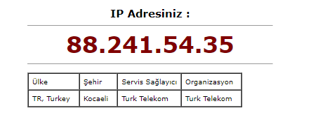 Public ip adresi / ip adresim ne ?